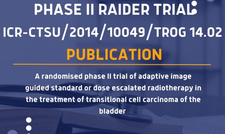 RAVES trial, Promising new results from RAIDER trial published, TROG Cancer Research