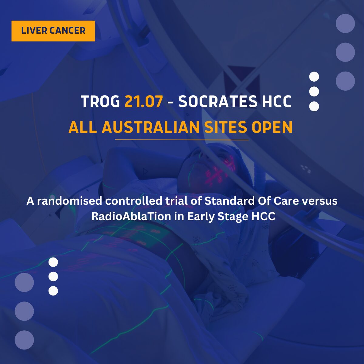 , All Australian sites open for SOCRATES HCC trial, TROG Cancer Research