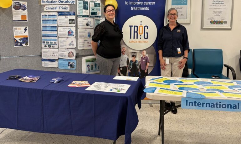 Clinical Trials Day 2025 stand at Calvary Mater Newcastle