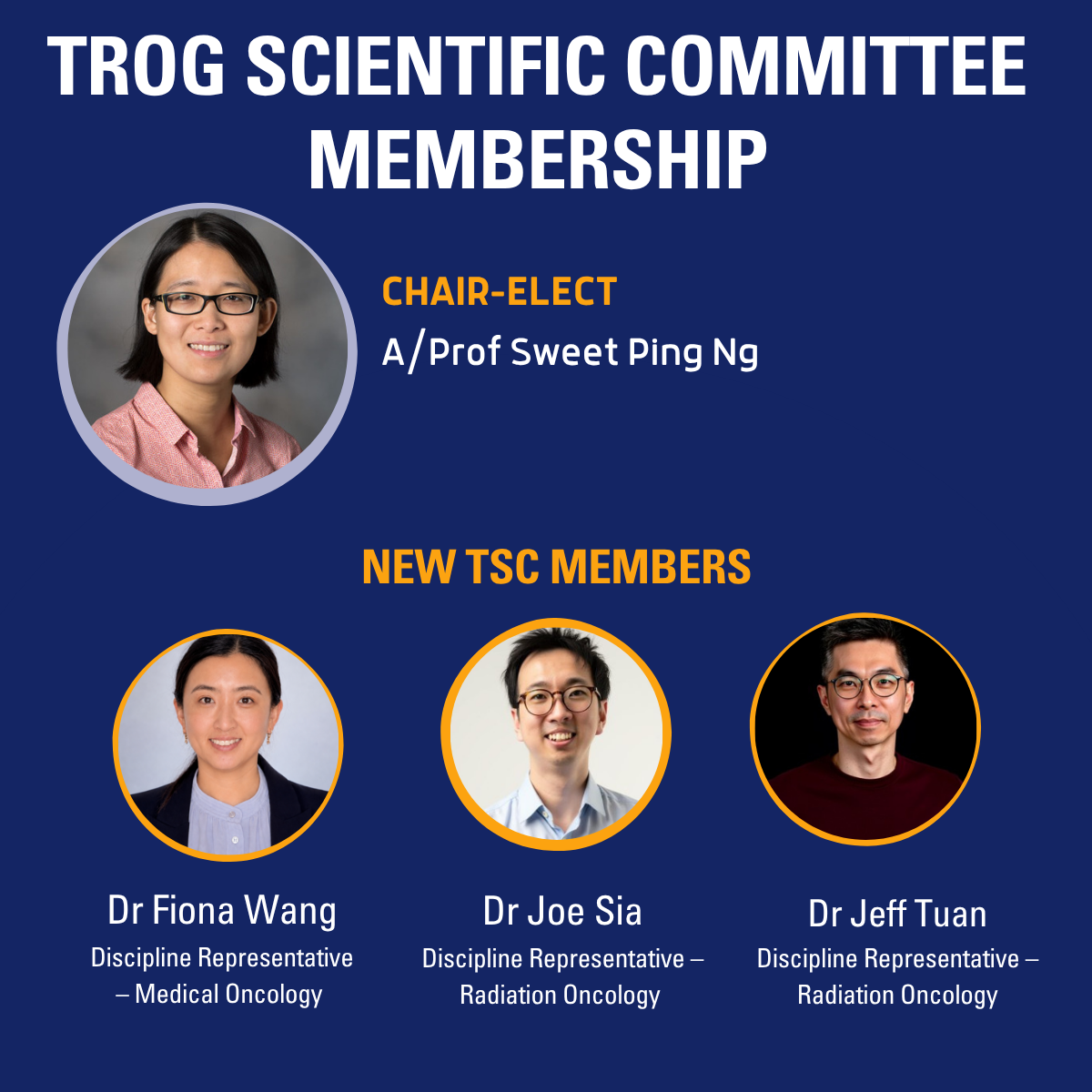 , New TROG Scientific Committee Chair-Elect and members bring diverse experience, TROG Cancer Research