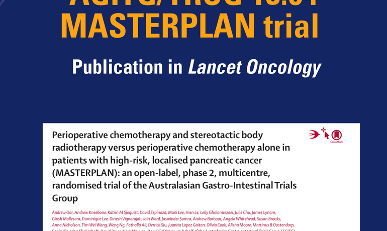 , MASTERPLAN trial shows benefit from SBRT in pancreatic cancer, TROG Cancer Research